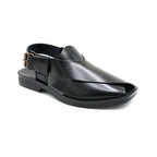 Classic Black Leather Peshawari Sandal