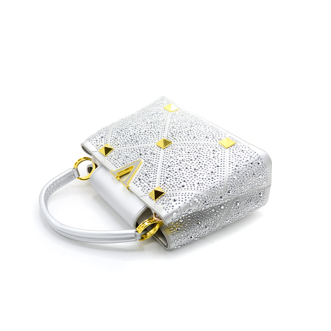 Crystal Embellished Mini Top Handle Bag