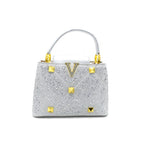 Crystal Embellished Mini Top Handle Bag