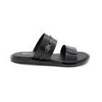 Black Open-Toe Slides