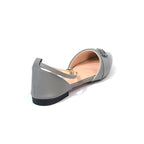 Pointed-Toe Flats with Decorative Buckle