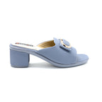 Buckle Detail Block Heel Slides