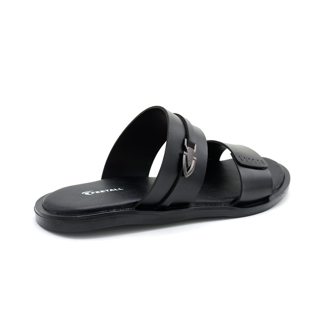 Black Open-Toe Slides