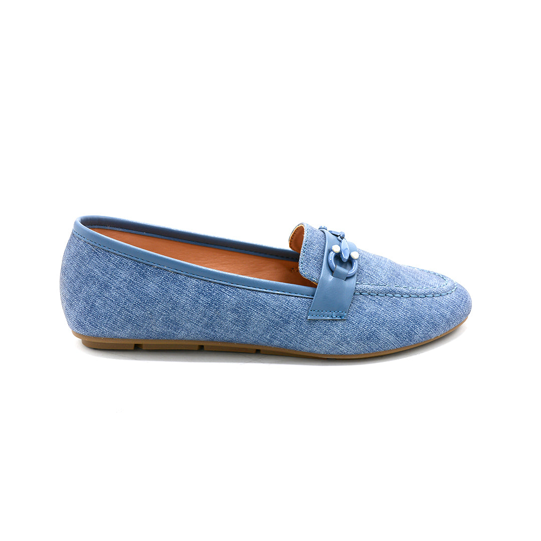 Denim Chic Slip-On Loafers