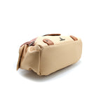 Elegant Beige & Blush Multi-Pocket Shoulder Handbag