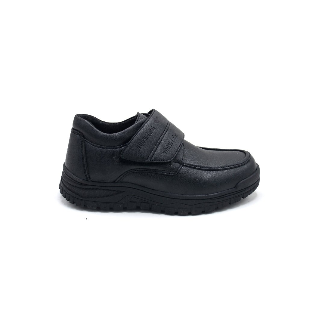 Boys Black Velcro School Shoe Classic Comfort (10 Years - 14 Years)