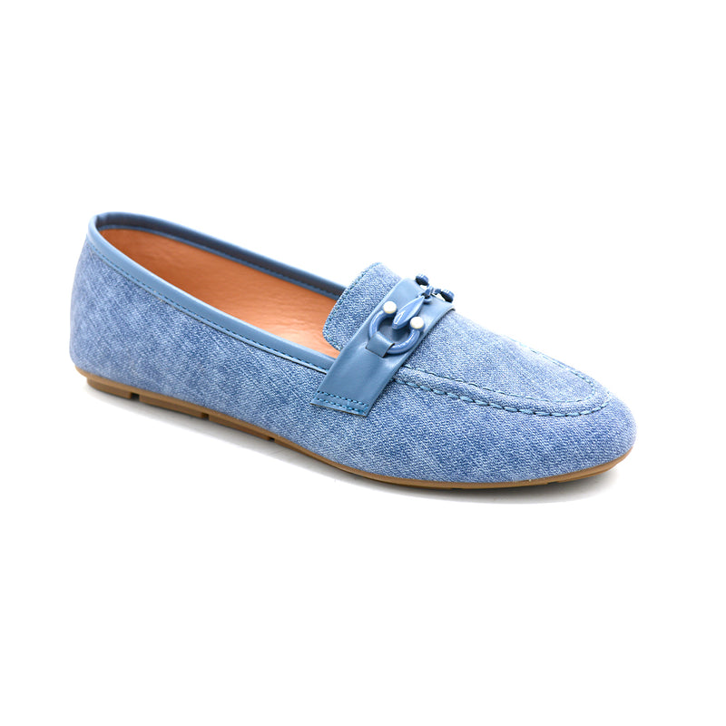 Denim Chic Slip-On Loafers
