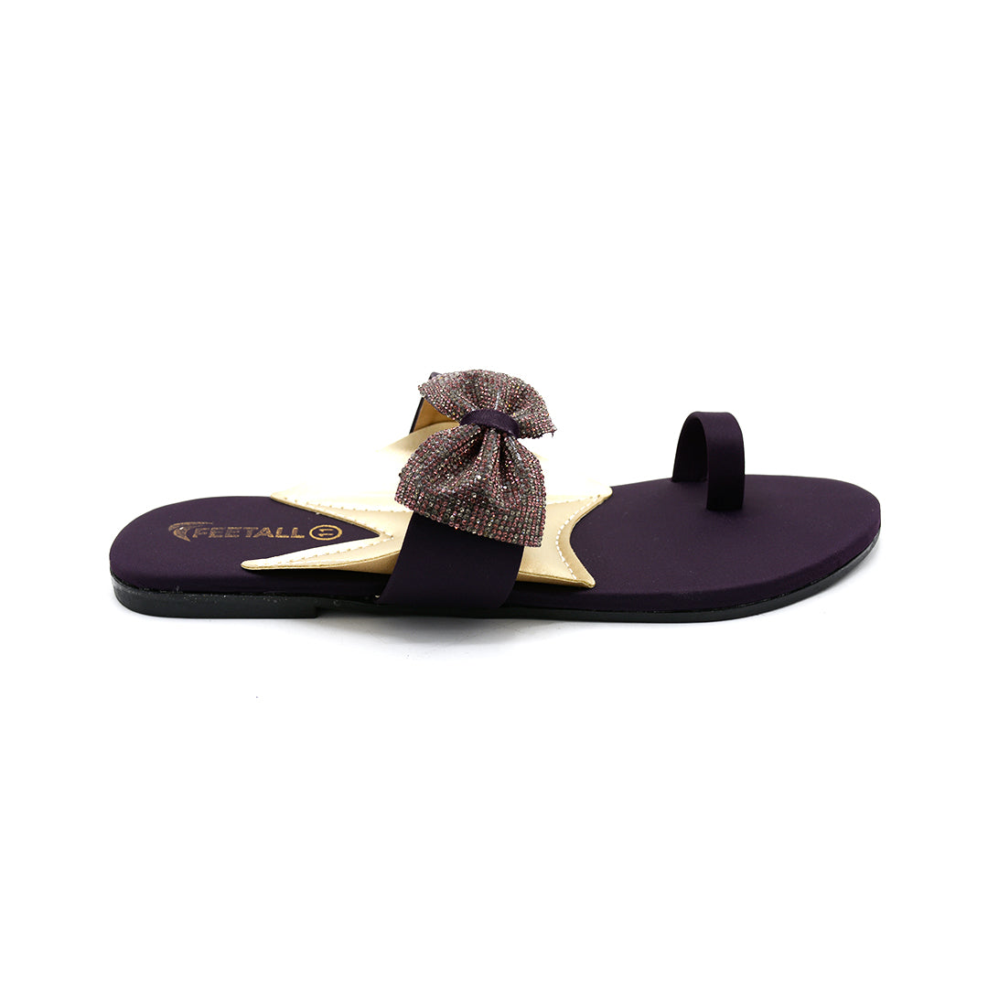 Beaded Strap Toe-Ring Flat Sandals
