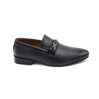 Men’s Black Gold-Accent Formal Loafers