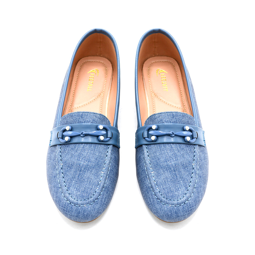 Denim Chic Slip-On Loafers