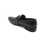 Men’s Black Gold-Accent Formal Loafers