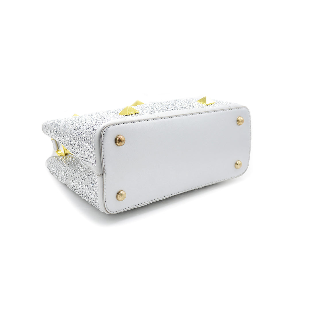 Crystal Embellished Mini Top Handle Bag