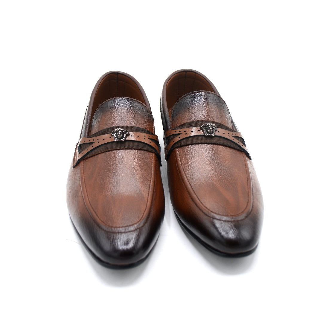 Men’s Brown Classic Horsebit Accent Loafers