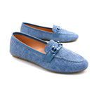 Denim Chic Slip-On Loafers