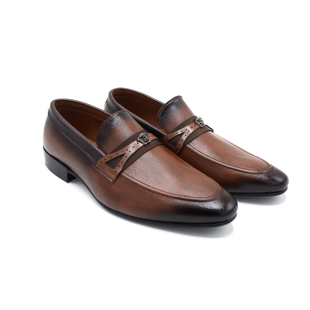 Men’s Brown Classic Horsebit Accent Loafers