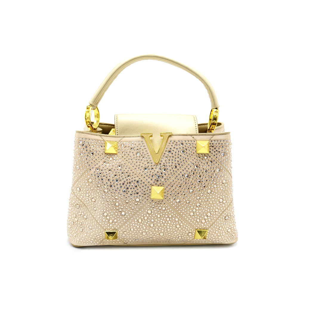 Crystal Embellished Mini Top Handle Bag