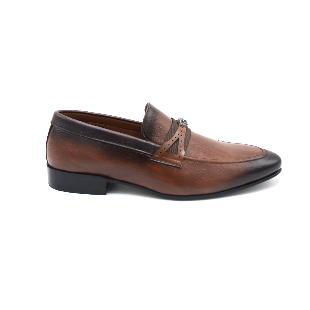 Men’s Brown Classic Horsebit Accent Loafers