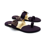 Beaded Strap Toe-Ring Flat Sandals