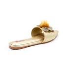 Celeste Crystal & Pom-Pom Pointed Slide