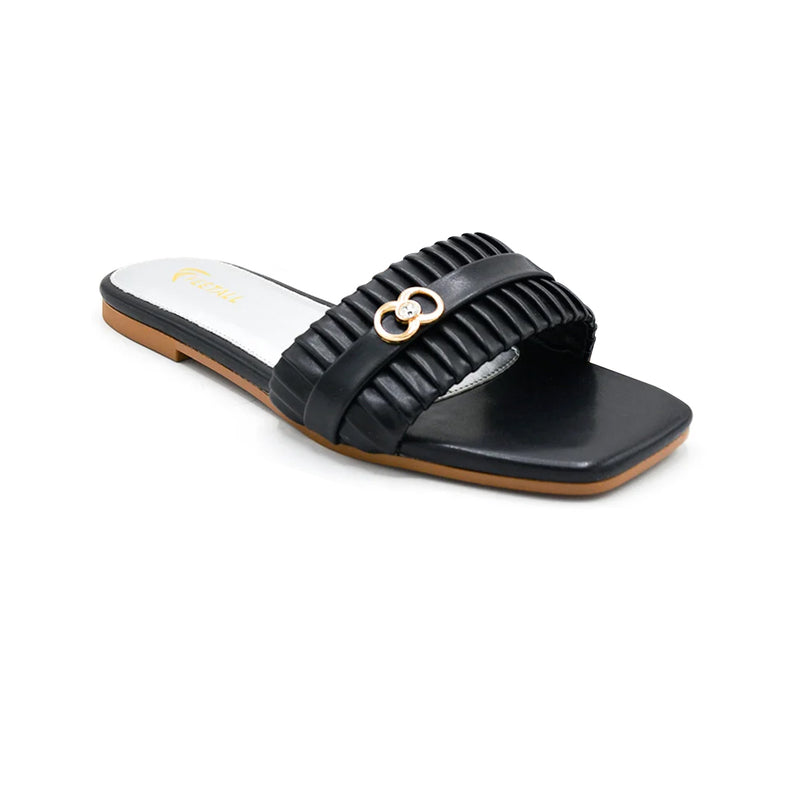 Chic Ruffle Slides