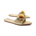 Celeste Crystal & Pom-Pom Pointed Slide