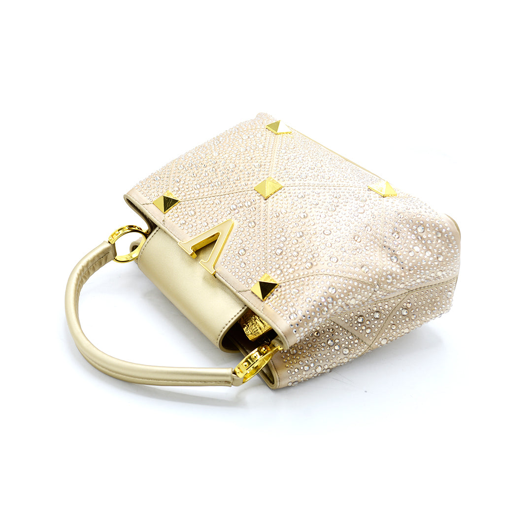 Crystal Embellished Mini Top Handle Bag
