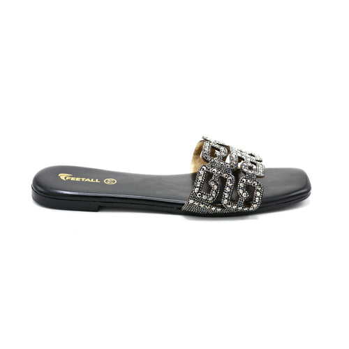 Braided Strap Wedge Slides