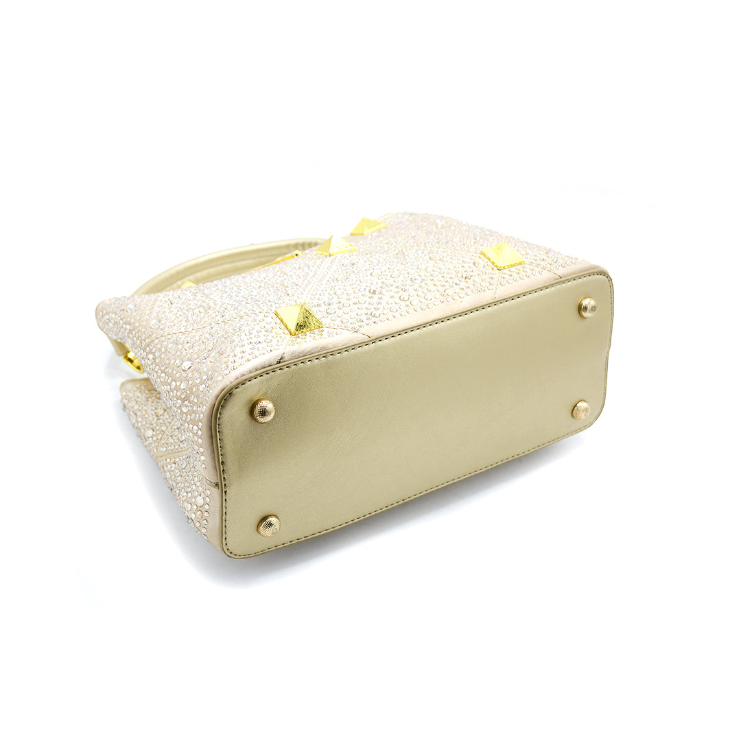 Crystal Embellished Mini Top Handle Bag