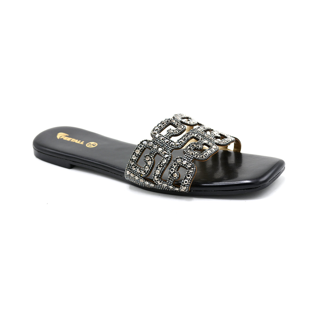 Braided Strap Wedge Slides