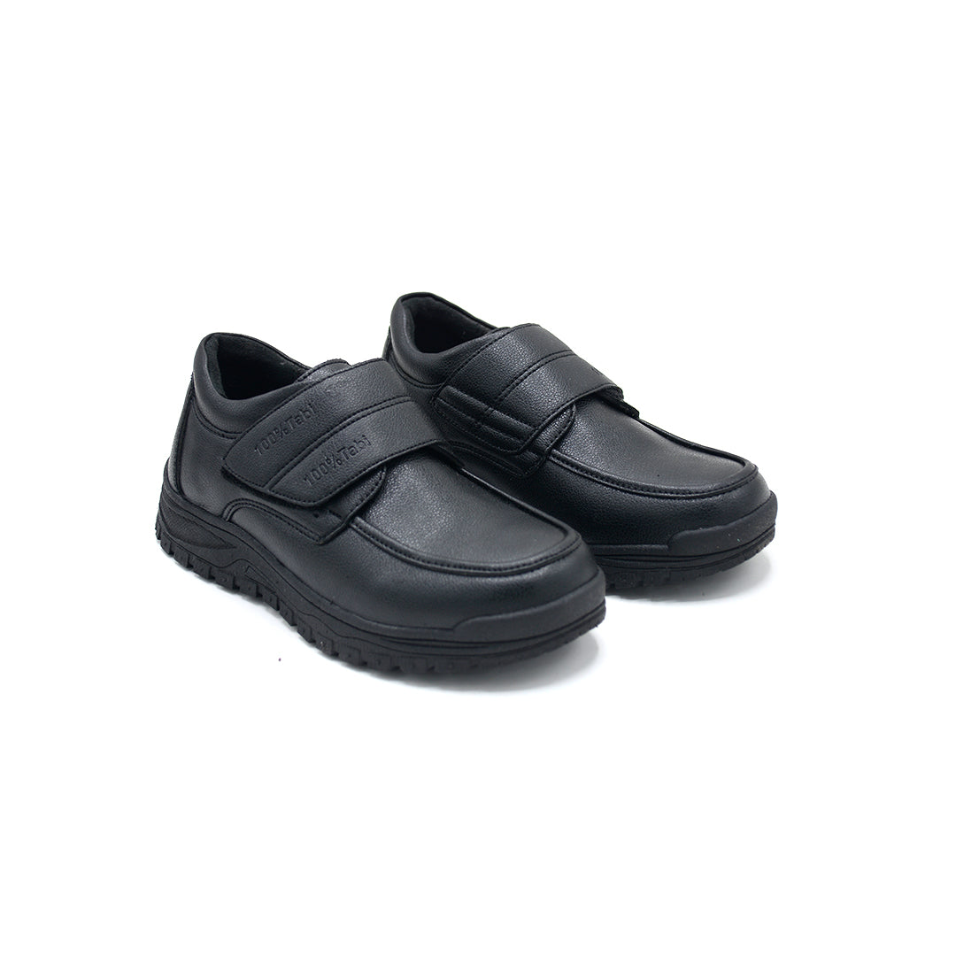 Boys Black Velcro School Shoe Classic Comfort (10 Years - 14 Years)