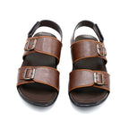 Men's Dual-Strap Buckle Sandals