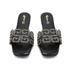 Braided Strap Wedge Slides
