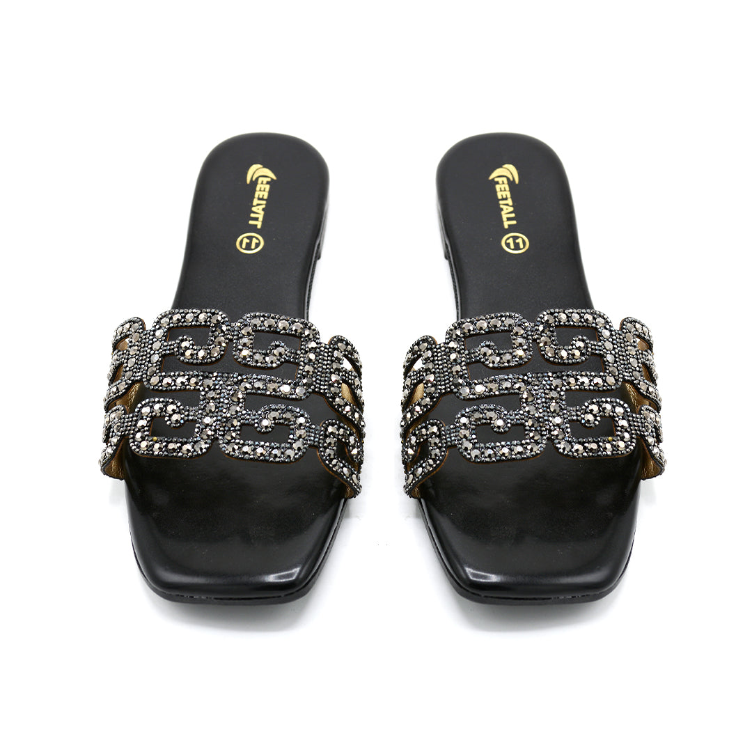 Braided Strap Wedge Slides