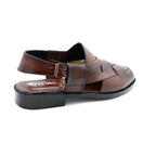 Elegant Brown Peshawari Chappal for Kids