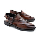 Elegant Brown Peshawari Chappal for Kids