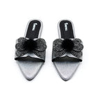 Celeste Crystal & Pom-Pom Pointed Slide