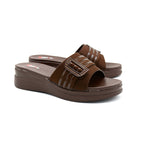 Multi Strap Buckle Platform Slides