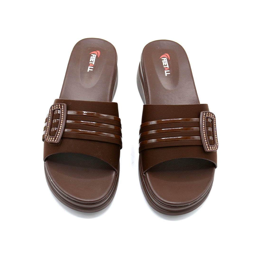 Multi Strap Buckle Platform Slides