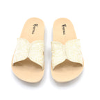 Feetall Gold Glitter Toe-Ring Slide Sandal
