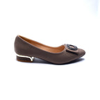 Embellished Buckle Low-Heel Flats