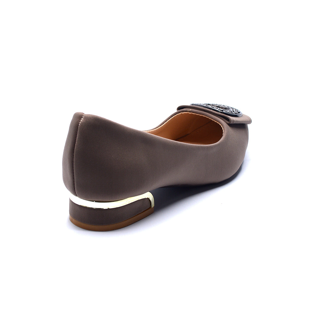 Embellished Buckle Low-Heel Flats
