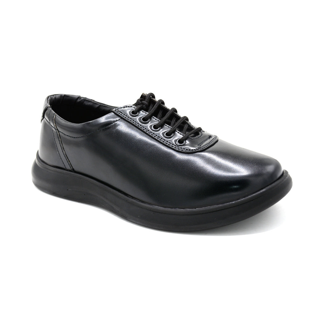 Classic Black Lace-Up Casual Shoes