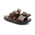 Men’s Textured Dual-Strap Slides