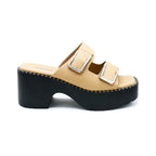 Petra Double-Buckle Platform Mule