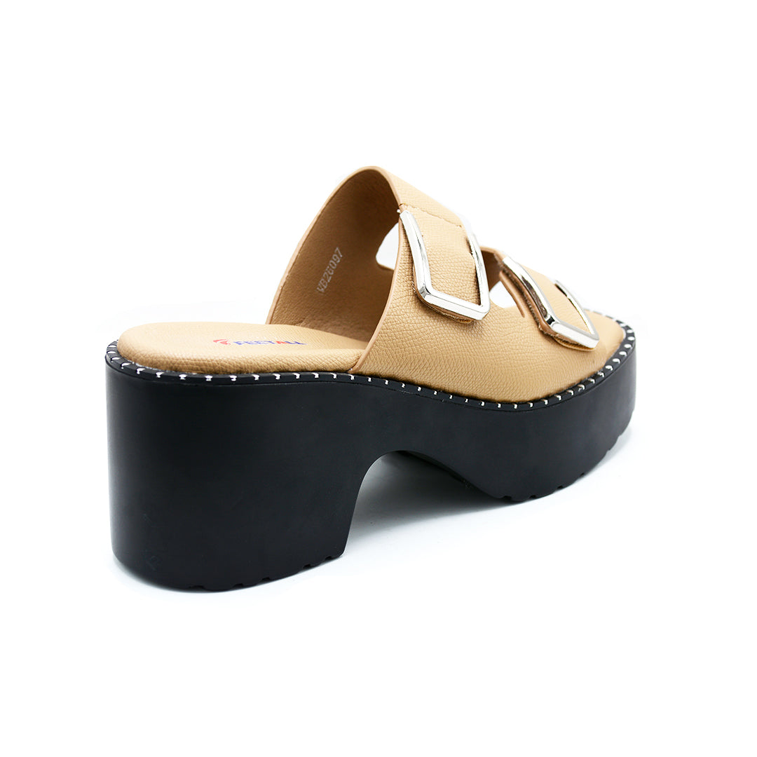 Petra Double-Buckle Platform Mule