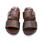 Men’s Textured Dual-Strap Slides