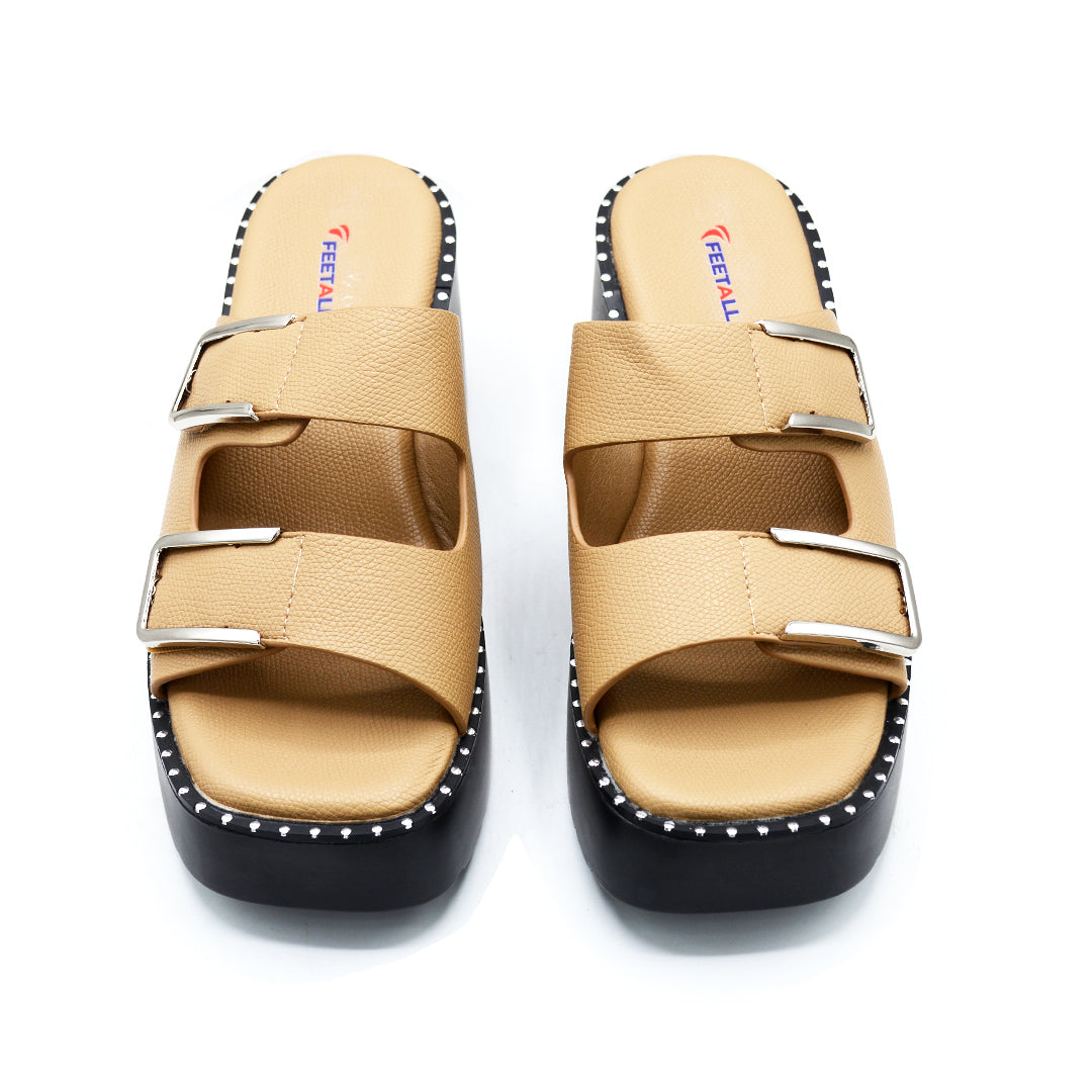 Petra Double-Buckle Platform Mule