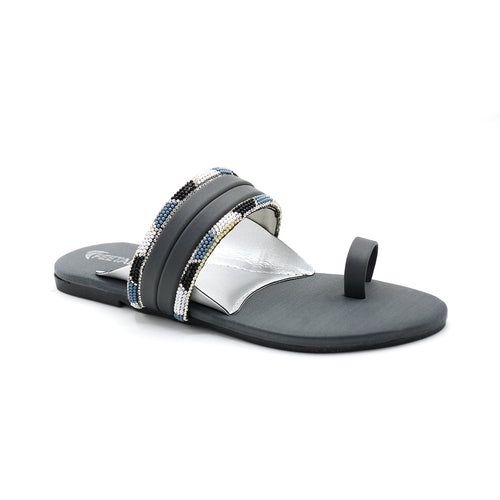 Beaded Strap Toe-Ring Flat