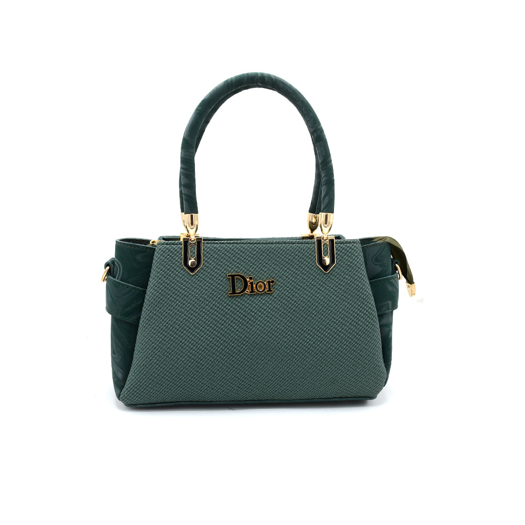 Emerald Grace Textured Handbag