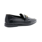 Premium Black Loafer with Gold Buckle